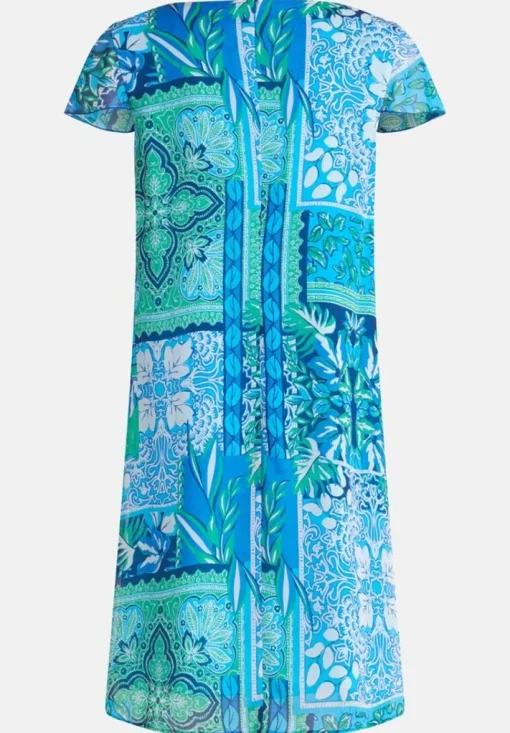 Betty Barclay Kleid Chiffon blau Knieumspielend S14 15782589