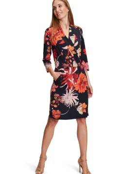 Betty Barclay Kleid Jersey 3/4 Arm floral blau rosa S12 11301029
