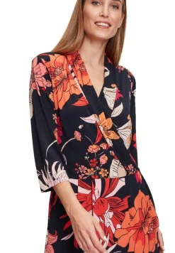 Betty Barclay Kleid Jersey 3/4 Arm floral blau rosa S12 11301029