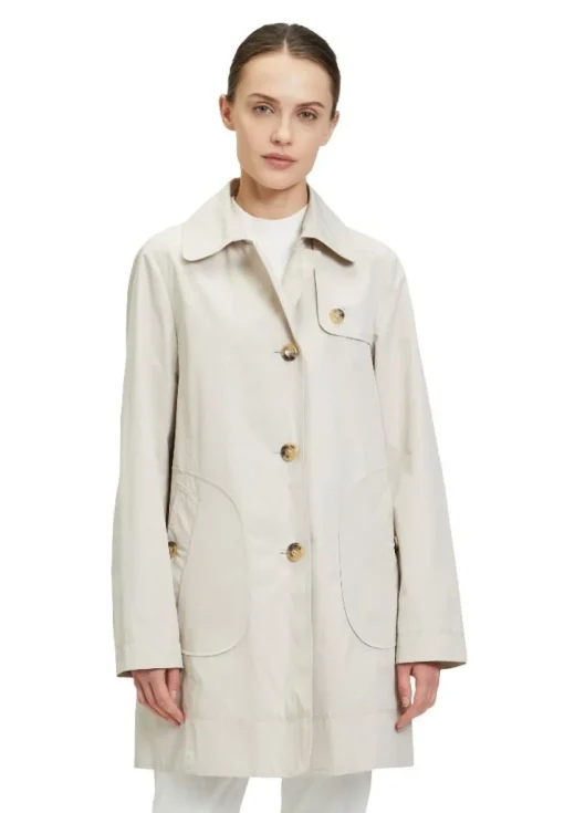 Betty Barclay Kurzmantel Reverskragen aufgesetzte Taschen beige, blau S14 76152036