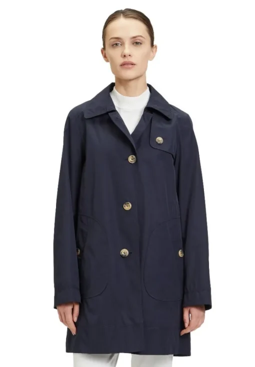 Betty Barclay Kurzmantel Reverskragen aufgesetzte Taschen beige, blau S14 76152036