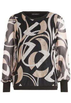 Betty Barclay Langarm-Shirt SCHWARZ/BEIGE PATTERN 23561099