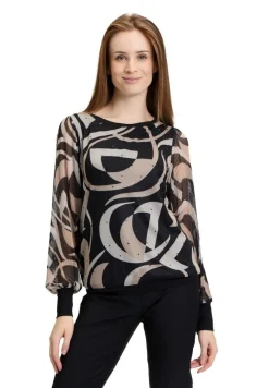 Betty Barclay Langarm-Shirt SCHWARZ/BEIGE PATTERN 23561099