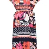 Betty Barclay Maxikleid florales Muster rot blau S13 13951957