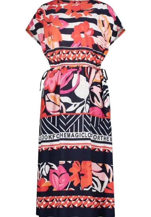 Betty Barclay Maxikleid florales Muster rot blau S13 13951957