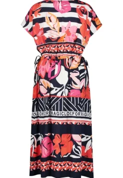 Betty Barclay Maxikleid florales Muster rot blau S13 13951957