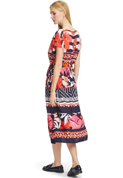 Betty Barclay Maxikleid florales Muster rot blau S13 13951957