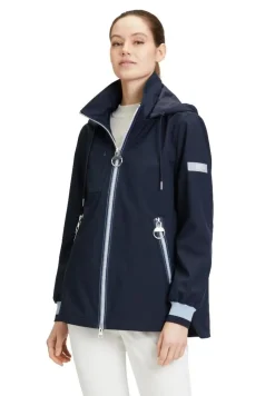 Betty Barclay Outdoorjacke Kapuze Stehkragen Zweiwege Reißverschluss blau S14 76421518