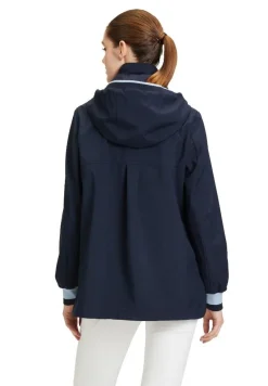 Betty Barclay Outdoorjacke Kapuze Stehkragen Zweiwege Reißverschluss blau S14 76421518