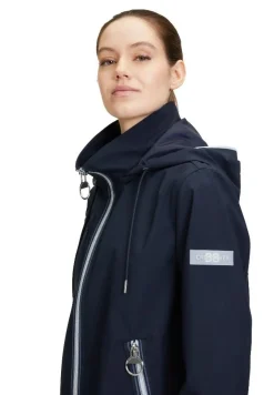 Betty Barclay Outdoorjacke Kapuze Stehkragen Zweiwege Reißverschluss blau S14 76421518
