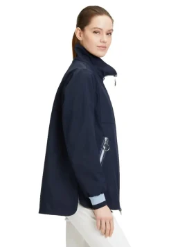 Betty Barclay Outdoorjacke Kapuze Stehkragen Zweiwege Reißverschluss blau S14 76421518