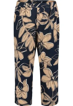 Betty Barclay Schlupfhose Floraler- Print Bundfalten blau S24 60272705