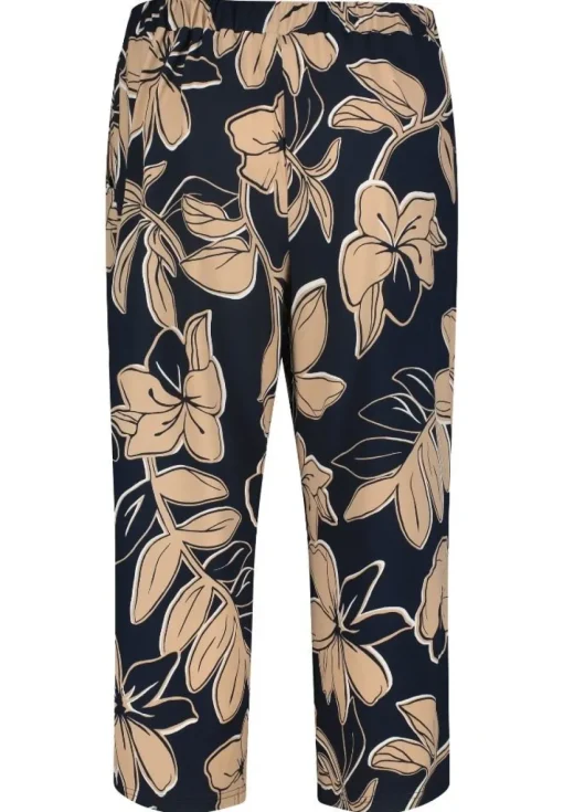 Betty Barclay Schlupfhose Floraler- Print Bundfalten blau S24 60272705