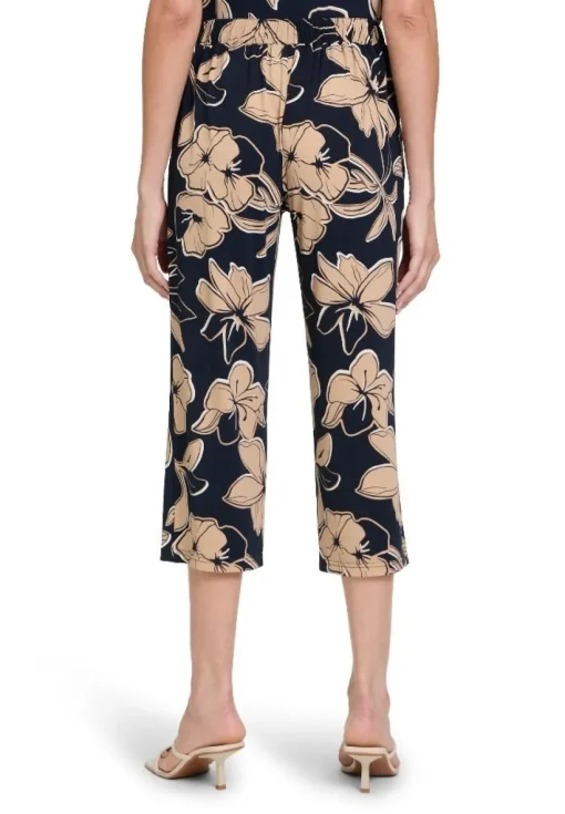 Betty Barclay Schlupfhose Floraler- Print Bundfalten blau S24 60272705