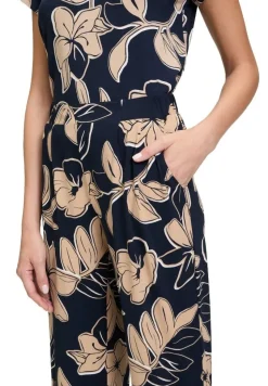 Betty Barclay Schlupfhose Floraler- Print Bundfalten blau S24 60272705