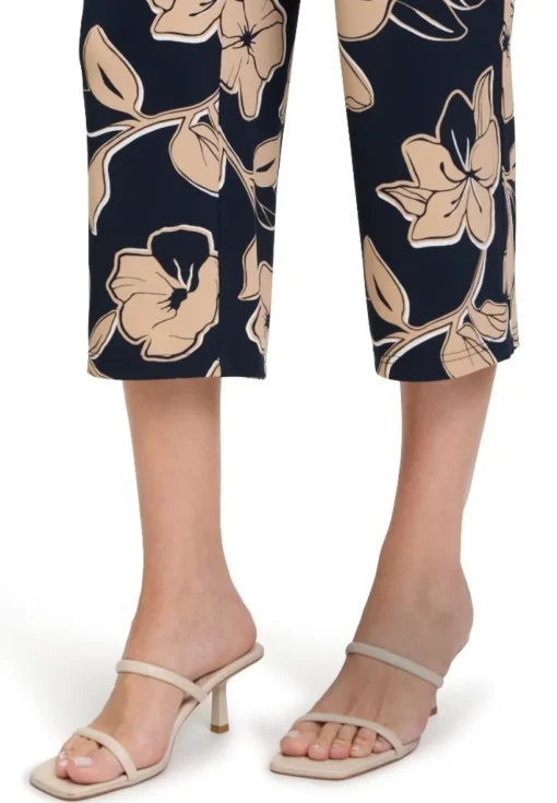 Betty Barclay Schlupfhose Floraler- Print Bundfalten blau S24 60272705