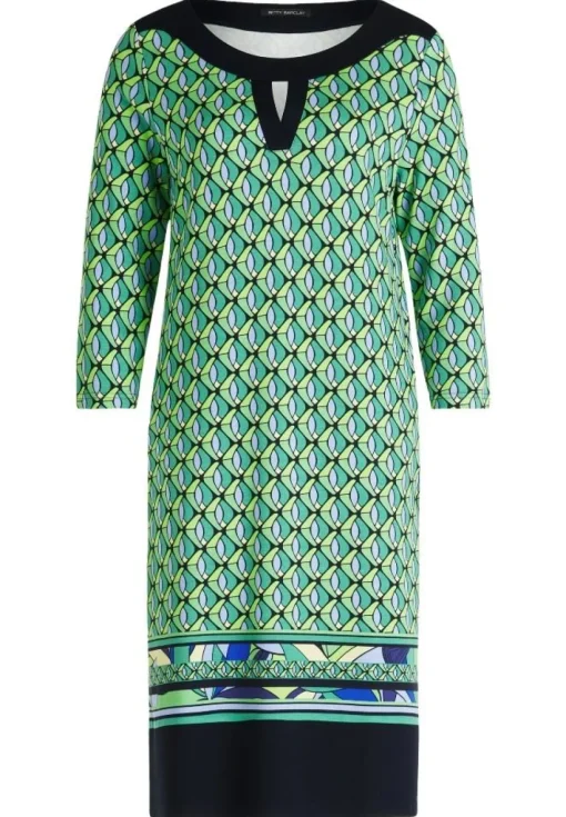Betty Barclay Shirtkleid 3/4 Arm U- Boot Ausschnitt grün S14 15342531