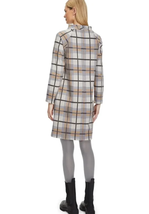 Betty Barclay Shirtkleid Stehkragen aufgesetzte Taschen grau S22  12321134