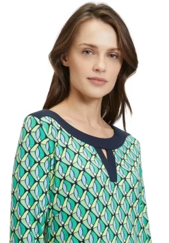 Betty Barclay Shirtkleid 3/4 Arm U- Boot Ausschnitt grün S14 15342531