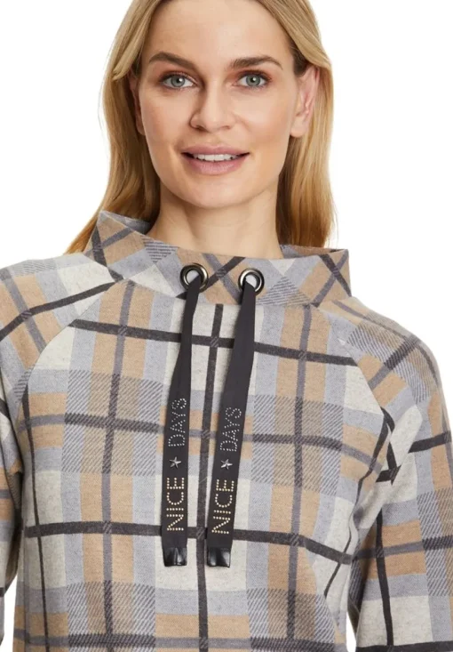 Betty Barclay Shirtkleid Stehkragen aufgesetzte Taschen grau S22  12321134