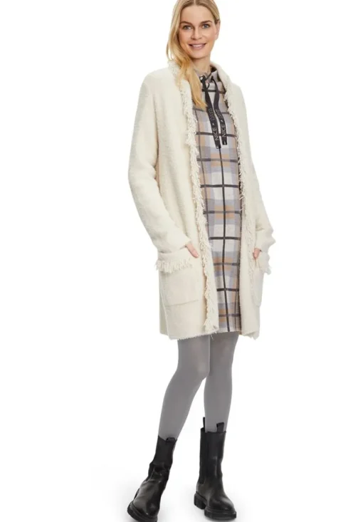 Betty Barclay Shirtkleid Stehkragen aufgesetzte Taschen grau S22  12321134