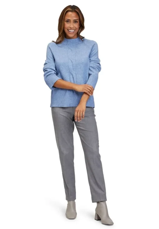 Betty Barclay Strickpullover Stehkragen Zopfmuster S23 59881026
