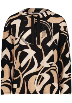 Betty Barclay Sweatshirt Stehkragen SCHWARZ/BEIGE PATTERN 23551066