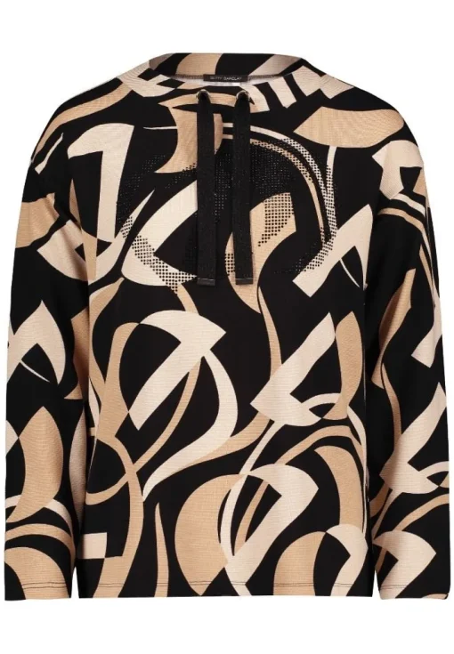 Betty Barclay Sweatshirt Stehkragen SCHWARZ/BEIGE PATTERN 23551066