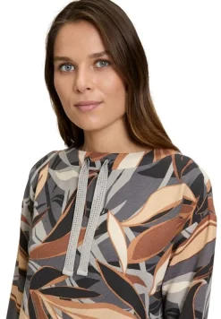 Betty Barclay Sweatshirt Blumenpattern Stehkragen GAU/BRAUN 21782802