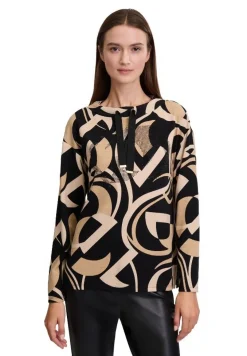 Betty Barclay Sweatshirt Stehkragen SCHWARZ/BEIGE PATTERN 23551066