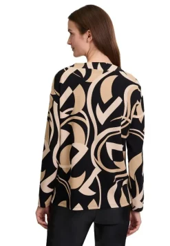 Betty Barclay Sweatshirt Stehkragen SCHWARZ/BEIGE PATTERN 23551066