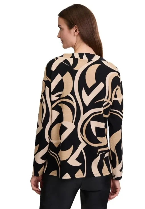 Betty Barclay Sweatshirt Stehkragen SCHWARZ/BEIGE PATTERN 23551066