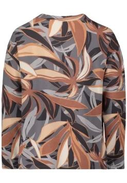 Betty Barclay Sweatshirt Blumenpattern Stehkragen GAU/BRAUN 21782802