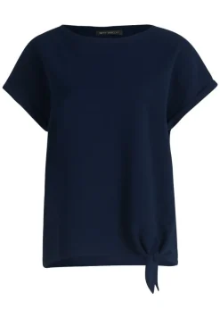 Betty Barclay T- Shirt Schleifenknoten U- Boot- Ausschnitt blau S14 21402781