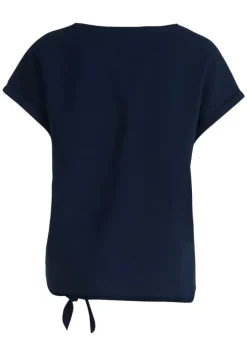 Betty Barclay T- Shirt Schleifenknoten U- Boot- Ausschnitt blau S14 21402781