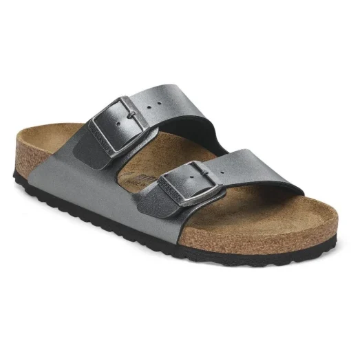 Birkenstock ARIZONA Birko-Flor Schwarz Metallic schmale Weite S15 1029224