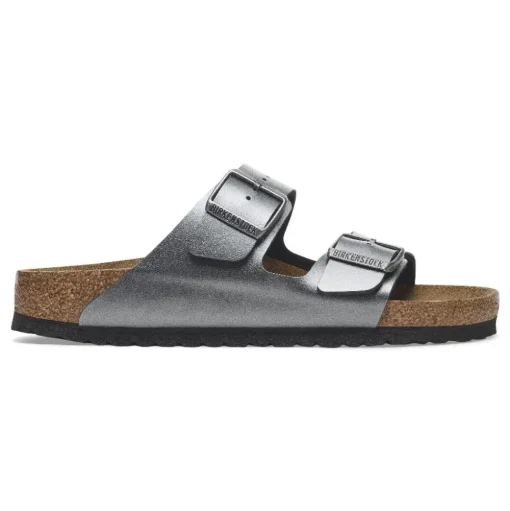 Birkenstock ARIZONA Birko-Flor Schwarz Metallic schmale Weite S15 1029224