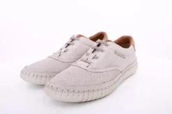 bugatti Herren Slipper Leder Wechselfußbett grau S14 321-AEW63-350
