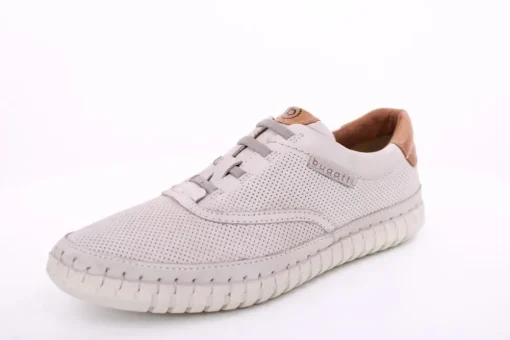 bugatti Herren Slipper Leder Wechselfußbett grau S14 321-AEW63-350