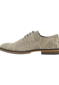 Bullboxer Herren Schnürer Zeitungsdruck elegant beige S13 663K21008A