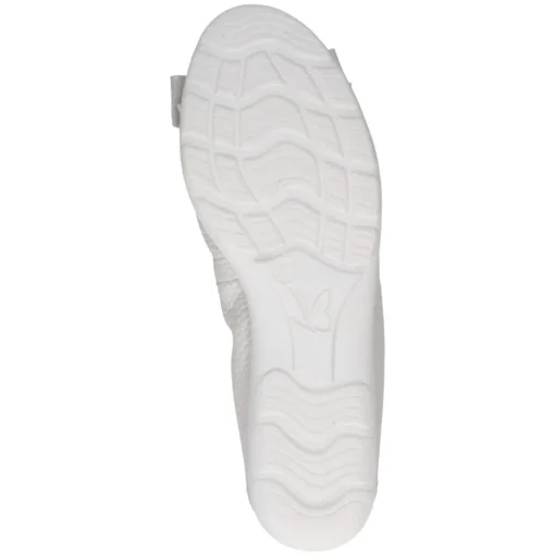 Caprice Damen Ballerina klassisch Leder G- Weite Schleifendetail weiß S14 9-22153-42