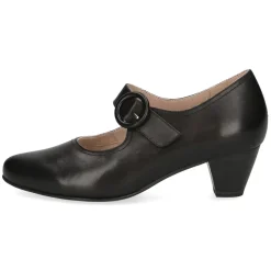 Caprice Damen Pumps Riemchenpumps Leder Komfortweite G schwarz S14 9-24406-42