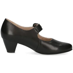 Caprice Damen Pumps Riemchenpumps Leder Komfortweite G schwarz S14 9-24406-42