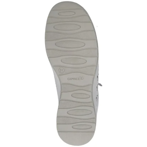 Caprice Damen Sneaker Leder Lochmuster H- Weite Wechselfußbett weiß S14 9-23553-42
