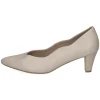 Caprice Pumps Leder klassisch G- Weite beige S14 9-22400-42