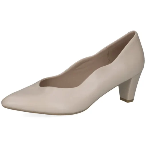 Caprice Pumps Leder klassisch G- Weite beige S14 9-22400-42