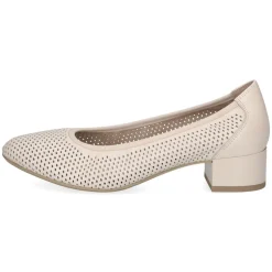 Caprice Pumps Leder Lasercuts H- Weite beige S14 9-22501-42