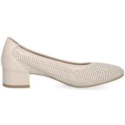 Caprice Pumps Leder Lasercuts H- Weite beige S14 9-22501-42