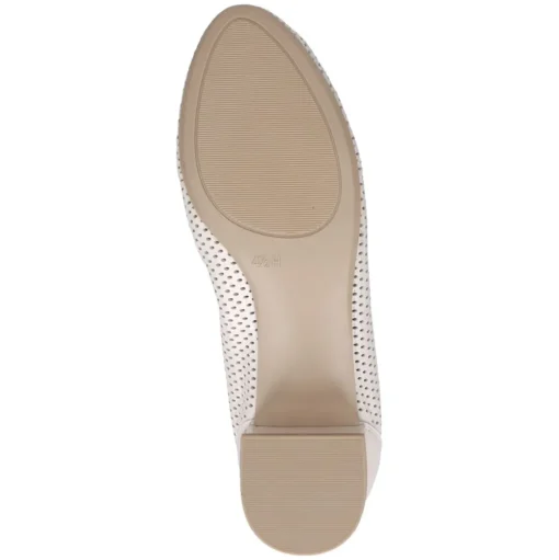 Caprice Pumps Leder Lasercuts H- Weite beige S14 9-22501-42