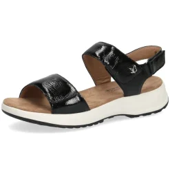 Caprice Sandale Leder Plateau Klettverschluss schwarz 9-9-28716-28